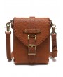Brown Vintage Metal Buckle Leather Shoulder Messenger Bag