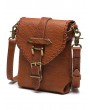 Brown Vintage Metal Buckle Leather Shoulder Messenger Bag