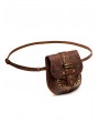Brown Vintage Steampunk Chain Embossed Shell Shoulder Bag