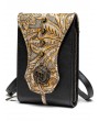 Black and Gold Steampunk Rivet Shoulder Waist Zipper Bag