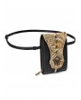 Black and Gold Steampunk Rivet Shoulder Waist Zipper Bag