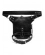 Black Gothic Steampunk Retro Rivets Chain PU Leather Waist Leg Messenger Bag