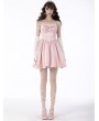 Dark in Love Pink Doll Sweet Bowknot Strap Short Dress