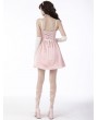 Dark in Love Pink Doll Sweet Bowknot Strap Short Dress