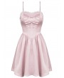 Dark in Love Pink Doll Sweet Bowknot Strap Short Dress