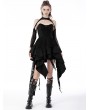 Dark in Love Black Gothic Irregular Frilly Short Party Dress