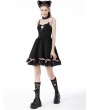 Dark in Love Black and Pink Bow Heart Gothic Lolita Sleeveless Rock Doll Dress