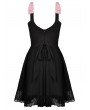 Dark in Love Black and Pink Bow Heart Gothic Lolita Sleeveless Rock Doll Dress