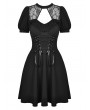 Dark in Love Black Romantic Gothic Short Sleeve Daily Wear Dress