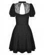 Dark in Love Black Romantic Gothic Short Sleeve Daily Wear Dress
