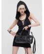 Devil Fashion Black Gothic Punk PU Leather Skull Rivet Handbag