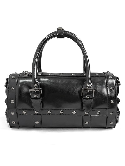 Devil Fashion Black Gothic Punk PU Leather Skull Rivet Handbag