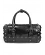 Devil Fashion Black Gothic Punk PU Leather Skull Rivet Handbag