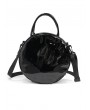 Devil Fashion Black and White Pattern PU Leather Gothic Round Shoulder Bag