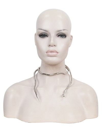 Devil Fashion Silver Gothic Punk Snake Choker Necklace