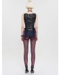 Devil Fashion Purple Gothic Transparent Gauze Soft Leggings for Women