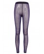 Devil Fashion Purple Gothic Transparent Gauze Soft Leggings for Women