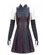 Devil Fashion Gothic Chinese Cheongsam Style Short Dress with Detachable Long Gloves