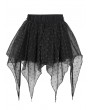 Devil Fashion Black Gothic Street Fashion Patterned Irregular Short Skirt