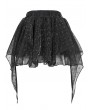 Devil Fashion Black Gothic Street Fashion Patterned Irregular Short Skirt