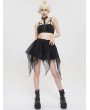 Devil Fashion Black Sexy Gothic Punk Halter Bra Tank Top for Women