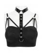 Devil Fashion Black Sexy Gothic Punk Halter Bra Tank Top for Women