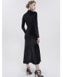 Eva Lady Black Vintage Gothic Velvet Slit Long Sleeve Fishtail Party Dress