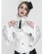 Devil Fashion White and Black Gothic Vintage Flared Gloves for Women