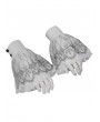 Devil Fashion White and Black Gothic Vintage Flared Gloves for Women