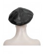 Devil Fashion Black Gothic Punk Faux Leather Stylish Pin Beret Hat