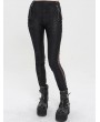 Devil Fashion Black Gothic Punk Street Skinny Long Chain Pants for Women