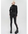 Devil Fashion Black Gothic Punk Street Skinny Long Chain Pants for Women