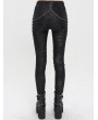 Devil Fashion Black Gothic Punk Street Skinny Long Chain Pants for Women