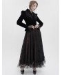 Devil Fashion Wine Red Vintage Gothic Elegant Lace Long Skirt