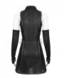 Devil Fashion Black Sexy Gothic Chinese Cheongsam Style Short Dress with Detachable Long Gloves