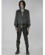 Punk Rave Black Gothic Punk Daily PU Leather Fitted Long Pants for Men