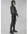 Punk Rave Black Gothic Punk Daily PU Leather Fitted Long Pants for Men