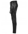Punk Rave Black Gothic Punk Daily PU Leather Fitted Long Pants for Men