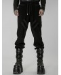Punk Rave Black Gothic Punk Post Apocalyptic Corduroy Long Pants for Men