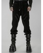 Punk Rave Black Gothic Punk Post Apocalyptic Corduroy Long Pants for Men