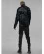 Punk Rave Black Gothic Punk Post Apocalyptic Slim Fit Denim Pants for Men