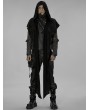 Punk Rave Black Gothic Post Doomsday Hooded Scarf for Men