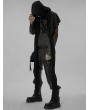 Punk Rave Black Gothic Post Doomsday Hooded Scarf for Men