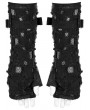 Punk Rave Black Gothic Punk Holes Denim Gloves for Men