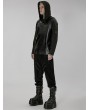 Punk Rave Dark Gothic Punk Daily Wear Long Sleeve Hooded T-Shirt for Men