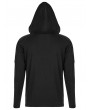 Punk Rave Dark Gothic Punk Daily Wear Long Sleeve Hooded T-Shirt for Men