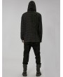 Punk Rave Black Gothic Daily Asymmetric Spliced Long Sleeve Hooded T-Shirt for Men