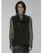 Punk Rave Black Gothic Punk Asymmetric Zipper Handsome Vest for Men