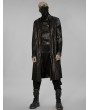 Punk Rave Men's Black Gothic Punk Long Coat with Detachable Hollow Out Sleeves