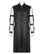 Punk Rave Men's Black Gothic Punk Long Coat with Detachable Hollow Out Sleeves